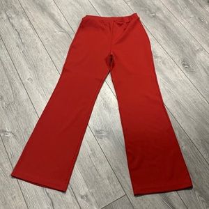 Vintage Cadisport Red Stretchy Bell Bottom Pants Size M